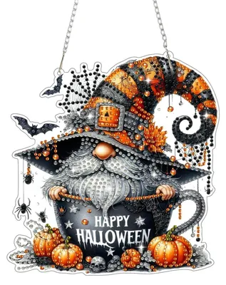 Produktbild von Halloween Diamond Painting Anhänger Kürbis Gnome Fensterbilder Bastelset Hängendes Ornament Herbst Decor Geschenk