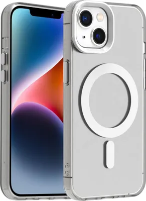 Immagine prodotto di Custodia per iPhone 13, compatibile con MagSafe, sottile custodia semi-trasparente opaca antiurto Bianco