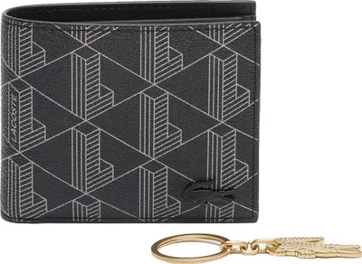 Produktbild von Lacoste The Blend Geschenkset - Geldbörse 3cc und Schlüsselring (monogram noir gris)