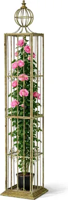 Produktbild von DanDiBo Rosensäule Rosenturm Rankhilfe Metall 230 cm Ranksäule 93970 Rankgitter Rosen Säule Garten
