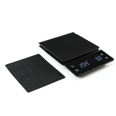 Produktbild von Kaffeewaage mit Timer, 3 kg/0,1 g, hochpräzise Pour-Over & Espresso Waage, LCD-Hintergrundbeleuchtung, Batterien inklusive