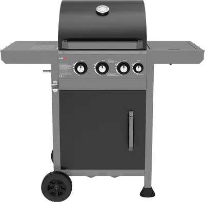 Produktbild von Gasgrill mit 3 Hauptbrennern und Seitenbrenner, Gusseisenrost, 11,5 kW