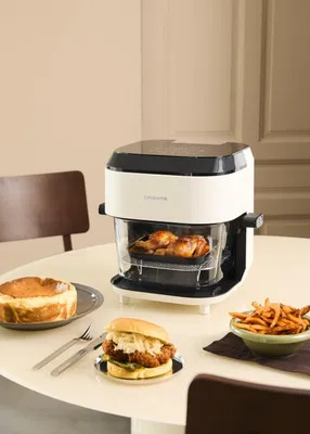 Produktbild von CREATE - AIR FRYER STUDIO CRYSTAL LARGE - 6-Liter-Heißluftfritteuse aus Glas mit Sprühfunktion