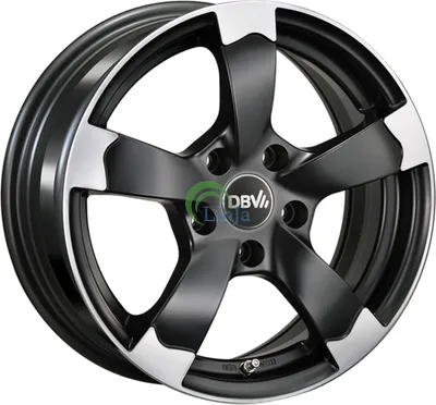 Produktbild von 16 Zoll Alufelge DBV TORINO II 7,0x16 5/100 ET38 schwarz matt, poliert Felge