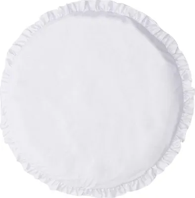 Obrázok produktu pre Podložka na hranie pre bábätká, kruhová, z mäkkej bavlny, s výplňou. Podložka na hranie, detský koberec, podložka na hranie pre bábätká, priemer 100 cm (biela)