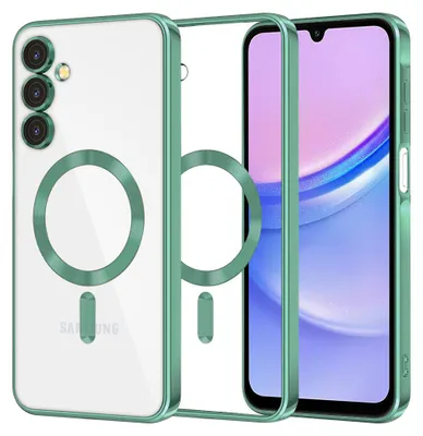 Produktbild von Techsuit Luxury Crystal Back Cover Hülle mit MagSafe für Samsung Galaxy A15 4G/5G - Hellgrün