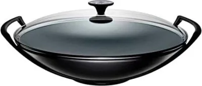 Obrázek produktu pro Indukční wok s víkem, 36 cm, černý, nerezová ocel