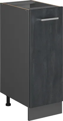 Produktbild von Apothekerschrank Vicco R-Line Schwarz Beton 30 cm ohne Arbeitsplatte, Model 47609