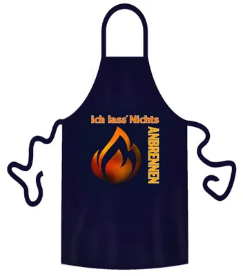 Produktbild von teprovo Herren Grillschürze Kochschürze Küchenschürze Schürze Mann Kochen Grillen 116cm Dunkelblau ich lass´ Nichts anbrennen