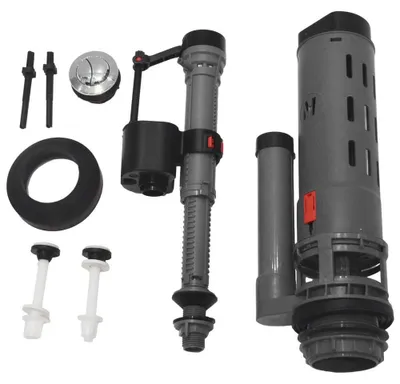 Productafbeelding van Spoelgarnituur met dubbele spoeling, 49 mm, aansluiting bodem 1/2", chroom