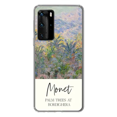 Produktbild von MuchoWow® Handyhülle Schutzhülle Hülle für Huawei P40 Pro Monet - Kunst - Palmen in Bordighera Silikon Softcase Handy Hülle - Schutz