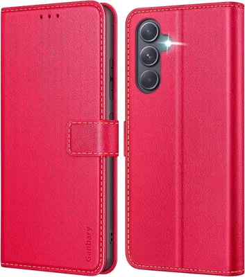 Obrázok produktu pre Ganbary Samsung Galaxy A54 5G Puzdro kožené Flip Cover Folio Wallet Stand Function Red