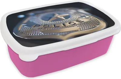 Produktbild von KitchenYeah® Lunchbox Brotzeit Brotdose 17x11 cm Polizeiabzeichen Kinder Brotzeitdose - Lunchpaket - Brotkasten  - Sandwich Box