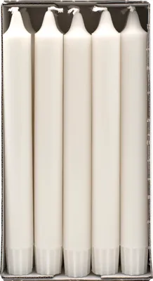 Image de Müller Kerzen PRO NATURE Bougies stéariques blanches 2,2 x 20 cm - Set di 10 - 6h Durata - Cera Naturale Senza Paraffina - Inodore