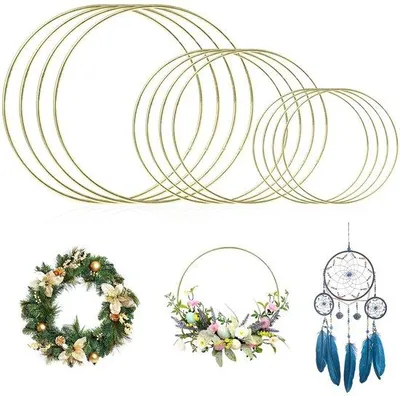 Produktbild von Macramé-Ringe aus Edelstahl, 12er Set, Dekorative Accessoires