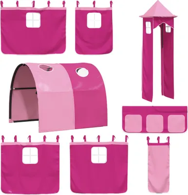 Produktbild von "Winterschlussverkauf " Vorhänge für Hochbett mit Tunnel und Turm Rosa - DEMöbel3792889