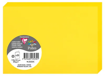 Productafbeelding van Pollen kaarten, formaat C6, dubbel; 25 stuks per verpakking. Merk: Sonne