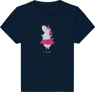 Produktbild von Mr. & Mrs. Panda  T-Shirt Einhorn Ballerina 6. - 12. Monat - French Navy - Geschenk, Einhörner, Baby, Jerseyshirt, Lebenslust, Wohnung, Geburtstag, Babyshirt, Unicorn