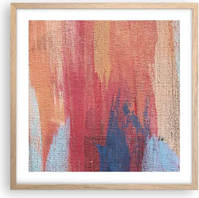 Produktbild von Gerahmtes Poster - Rahmen in heller Eiche - Die Farben Farben Abstraktion - 50x50 cm - Wand Bild - Wanddeko - Wandbilder - Kunstposter - Wandposter - Bilderrahmen - Bilder - P2NAC50x50-5069