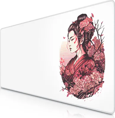 Immagine prodotto di Tappetino per mouse da gioco Titanwolf XXL, 900 x 400 x 3 mm, tappetino da scrivania, lavabile, retro antiscivolo, velocità e precisione, Geisha
