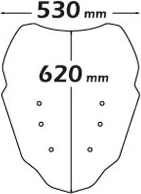 Produktbild von ISOTTA transparente Windschutzscheibe passt auf originale Halterungen 620x530x5mm