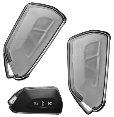 Produktbild von Autoschlüsselhüllen für VW Golf 8, SEAT, Skoda, Cupra - 2 Stück, Schwarz