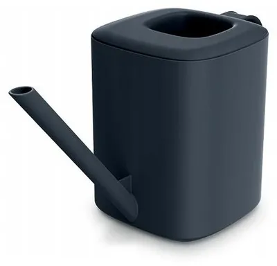 Produktbild von Kunststoff Gießkanne 1L Anthrazit für Zimmerpflanzen, ergonomisch, abnehmbarer Deckel
