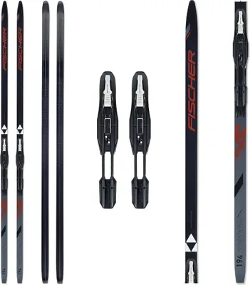 Produktbild von Fischer Sports Crown Ef Mounted Langlauf-skiset Schwarz 189 Herren,Damen Schwarz 189