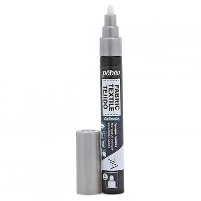 Produktbild von Pebeo Setacolor Opaque Textil Marker 7A, Metall Silber