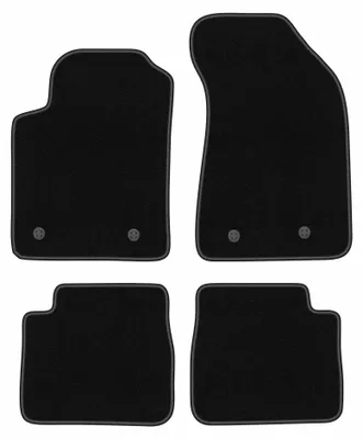 Produktbild von Velours-Fußmatten für Lancia Delta III 2008-2014 (Schrägheck) – 4-tlg, Schwarz, passgenau – Wielganizator BASIC