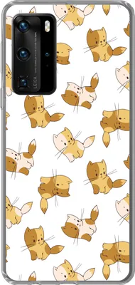 Produktbild von MuchoWow® Handyhülle Schutzhülle Hülle für Telefoonhoesje Huawei P40 Pro Muster - Katze - Kätzchen - Jungen - Mädchen - Kinder - Kind Silikon Softcase Handy Hülle - Schutz