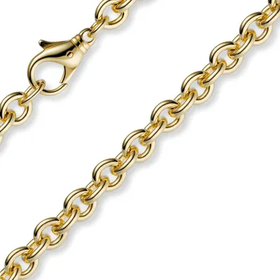 Produktbild von 2,7mm Kette Collier Rundankerkette aus 585 Gold Gelbgold, 60cm Uni
