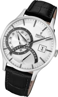 Produktbild von Festina Herren Uhr Dualtime F16983/1 Leder Quarz Armbanduhr schwarz UF16983/1