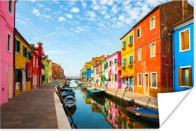 Produktbild von MuchoWow® Poster Italien - Häuser - Farben 30x20 cm - Plakate - Print