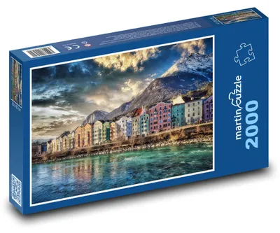 Zdjęcie produktu dla Puzzle 2000 Kolorowe domy w Innsbrucku - martinpuzzle