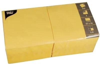 Zdjęcie produktu dla Papstar 12485, Żółty, Bibułka, Monochromatyczny, 46 g/m², 330 mm, 330 mm