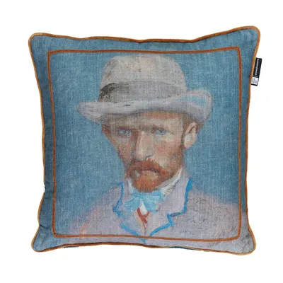 Produktbild von Beddinghouse van Gogh Zierkissen Self Portrait Vincent Farbe Blau Größe 50 x 50 cm
