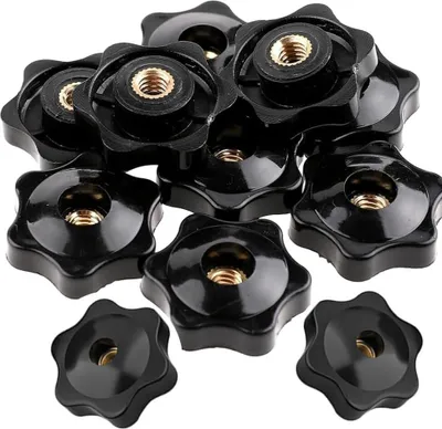 Produktbild von Sterngriffmutter M8 4 Stück, Rändelschraube Äußerer Durchmesser 30mm, Sterngriffmutter Innengewinde Verzinktes Eisen für Maschinen und Anlagen, Möbel, Werkzeugmaschinen, Fitnessgeräte
