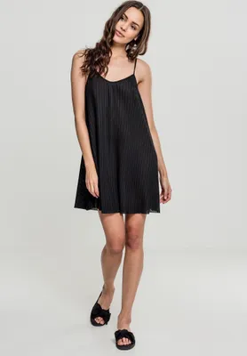 Obrázok produktu pre Urban Classics Kleid Dámske džersejové plisované šaty Black-L