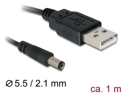 Produktbild von DeLOCK Cable USB Power, 1 m, Männlich/Männlich, USB A