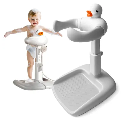 Produktbild von Baby Dusche Ständer – Einstellbarer Duschständer für Babys mit rutschfester Basis - Unterstützung beim Baden, Windelwechseln und Waschen