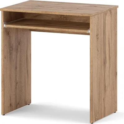Zdjęcie produktu dla Biurko Drewniane Dąb Wotan 68Cm Komputerowe Szkolne Dziecko Nowoczesne