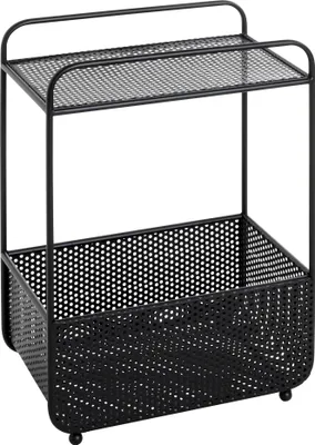 Produktbild von HAKU Beistelltisch Zeitungsständerschwarz - Metall, B/H/T: 41x58x25 cm