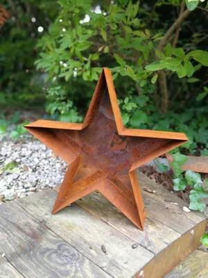 Produktbild von Edelrost Sternenschale, ohne Rand Edelrost Sternenschale - 38 cm