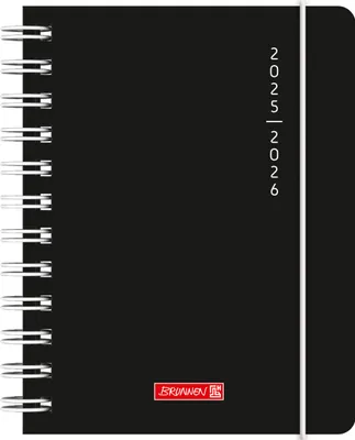 Produktbild von BRUNNEN Schülerkal. 25/26 "Plain Black" 1 S. = 1 T. A6