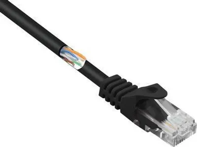 Image de RF-5044016 Câble réseau RJ45 Câble patch CAT 5 U/UTP 10.00 m noir avec (RF-5044016)