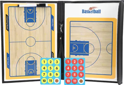 Image de Panneau d'affichage d'enseignement de tactique d'entraîneur magnétique de basket-ball en cuirPolyuréthanepliable imperméable antidérapant coloré