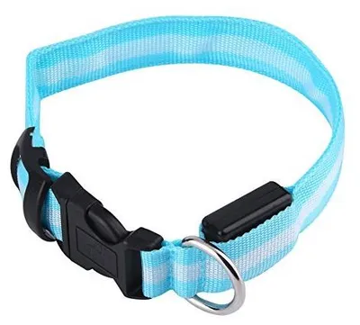 Immagine prodotto di Collare LED per cani, ricaricabile tramite USB, taglia media, blu