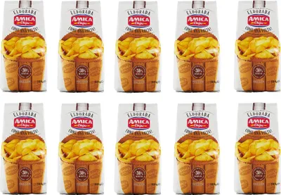 Produktbild von 10x Amica Chips Eldorada Come una Volta Kartoffelchips dicker und knuspriger Schnitt 130g glutenfreie Kartoffel chips