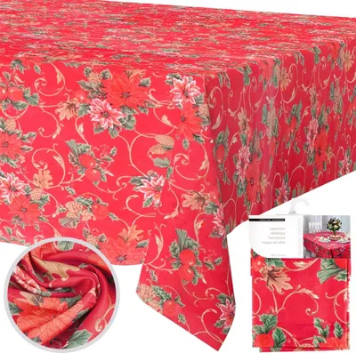 Productafbeelding van Tafelkleed, tafeldoek, kersttafelkleed, vlekbestendig, kerstsfeer, 180x130 cm